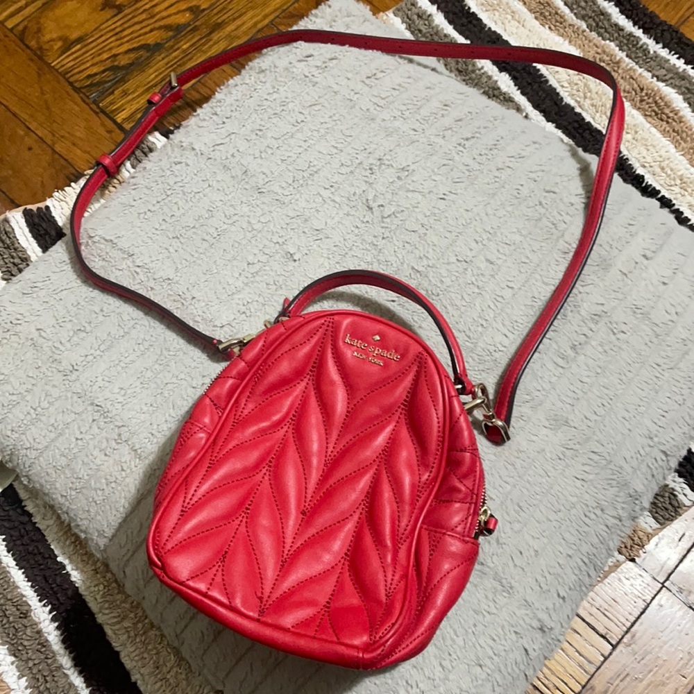 Red Kate spade mini quilted bag